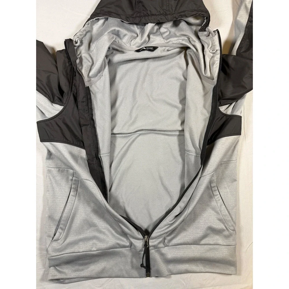 The North Face Mens Mountain Athletics Full Zip Hoodie Black Grey Medium